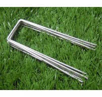 GALVANISED STEEL GROUND COVER FIXING STAPLES / PEGS / PINS 150mm x 30mm x 150mm